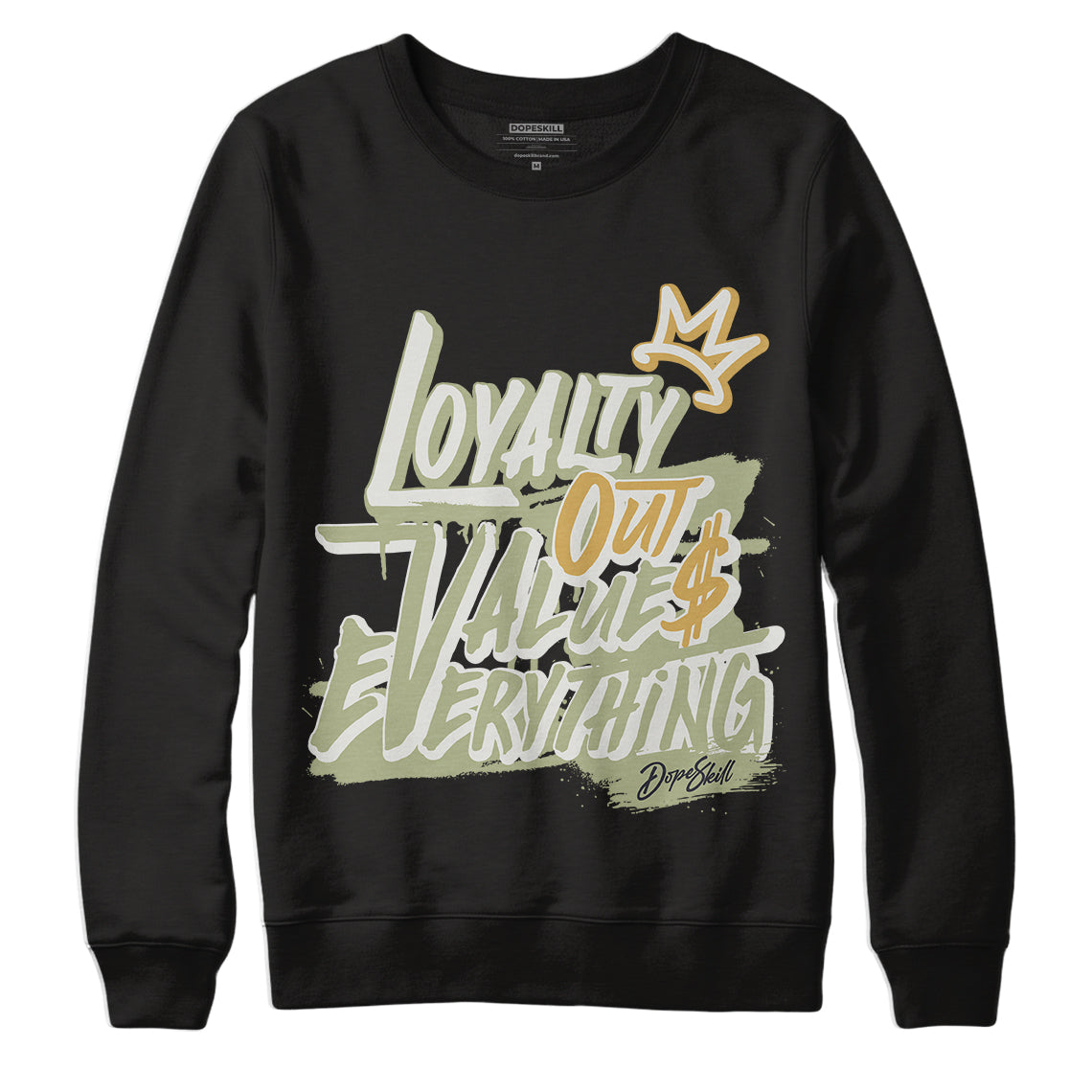 Jordan 5 Jade Horizon DopeSkill Sweatshirt LOVE Graphic - Black 