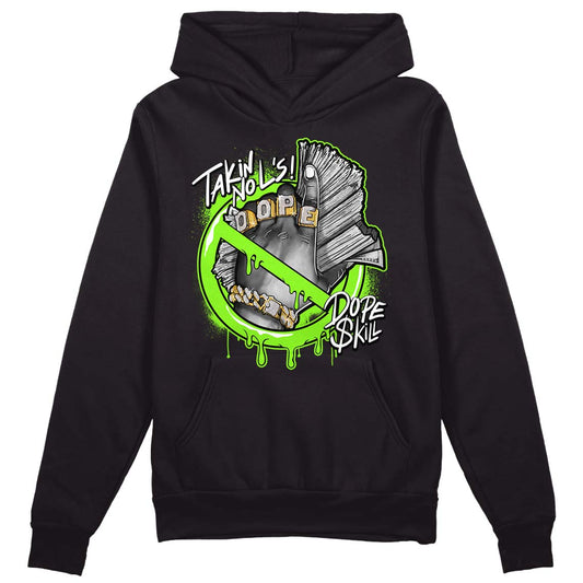 Neon Green Collection DopeSkill Hoodie Sweatshirt Takin No L's Graphic - Black