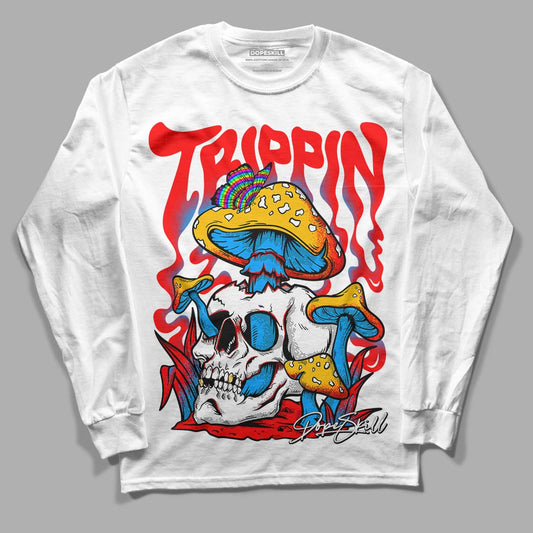 Fruity Pebbles Dunks DopeSkill Long Sleeve T-Shirt Trippin Graphic - White