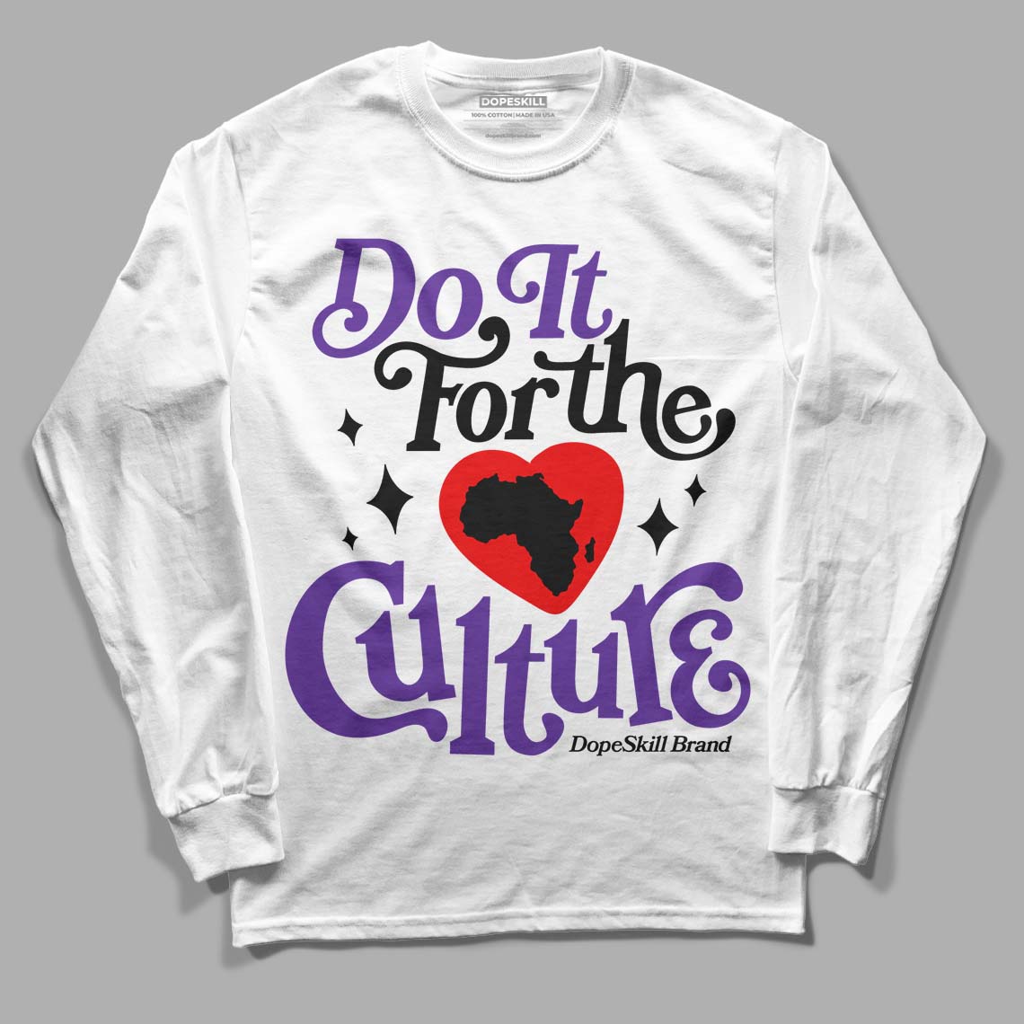 Jordan 13 Court Purple DopeSkill Long Sleeve T-Shirt Do It For The Culture Graphic Streetwear - White