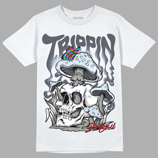 Cool Grey 11s DopeSkill T-Shirt Trippin Graphic, hiphop tees, grey graphic tees, sneakers match shirt - White