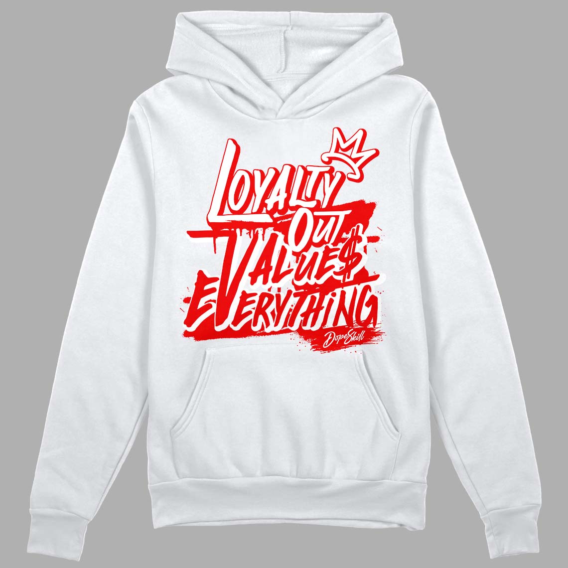 Cherry 11s DopeSkill Hoodie Sweatshirt LOVE Graphic - White