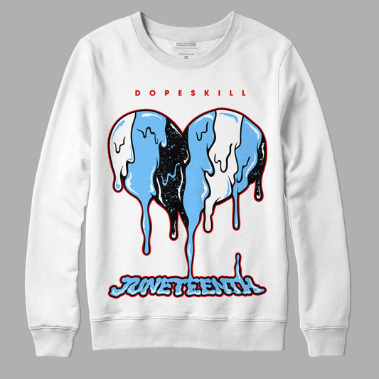 Travis Scott x Jordan 4 Retro 'Cactus Jack' DopeSkill Sweatshirt Juneteenth Heart Graphic Streetwear - White 