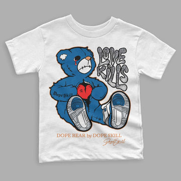 Jordan 3 Retro Wizards DopeSkill Toddler Kids T-shirt Love Kills Graphic Streetwear - White