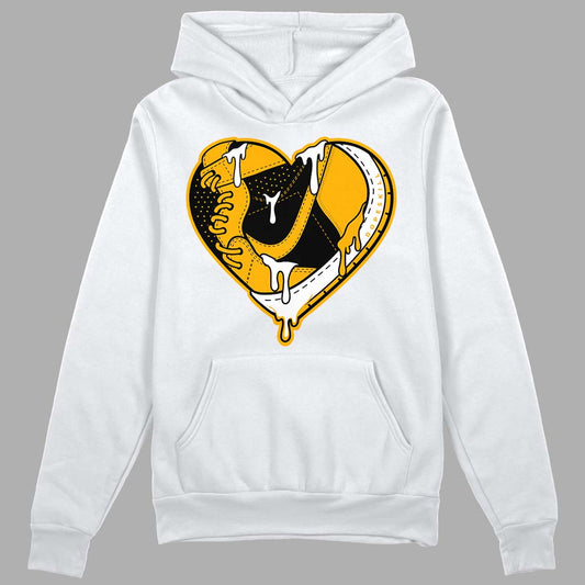 Goldenrod Dunk DopeSkill Hoodie Sweatshirt Heart Jordan Graphic - White 