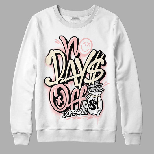 Jordan 1 High OG WMNS Washed Pink DopeSkill Sweatshirt No Days Off Graphic Streetwear - White 