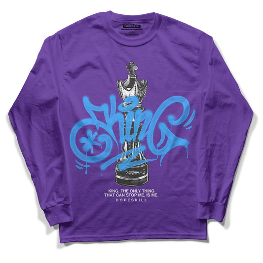 Jordan 13 Court Purple DopeSkill Purple Long Sleeve T-Shirt King Chess Graphic Streetwear