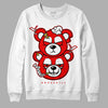 Cherry 11s DopeSkill Sweatshirt New Double Bear Graphic - White