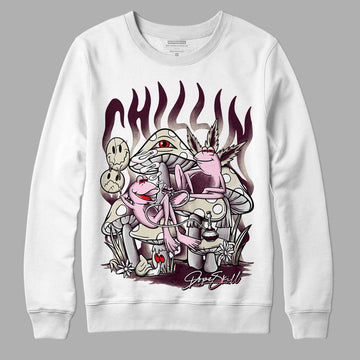 Dunk Low Night Maroon and Medium Soft Pink DopeSkill Sweatshirt Chillin Graphic Streetwear - White 