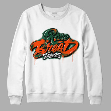 Dunk Low Team Dark Green Orange DopeSkill Sweatshirt Rare Breed Type Graphic - White