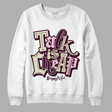 Dunk Low Night Maroon and Medium Soft Pink DopeSkill Sweatshirt Talk Is Chip Graphic Streetwear - White 