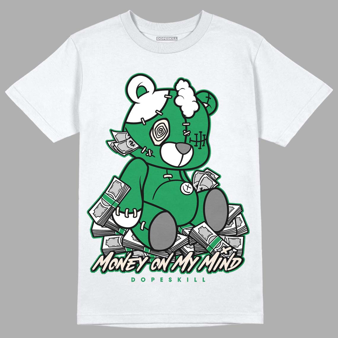 Jordan 2 Retro Lucky Green DopeSkill T-Shirt MOMM Bear Graphic Streetwear - White 