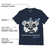 AJ 6 Midnight Navy DopeSkill Navy T-shirt Sneaker Bear Head Graphic