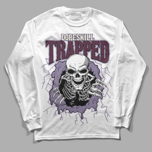 A Ma Maniére x Jordan 4 Retro ‘Violet Ore’ DopeSkill Long Sleeve T-Shirt Trapped Halloween Graphic Streetwear - White 