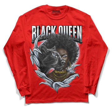 Cherry 11s DopeSkill Varsity Red Long Sleeve T-Shirt New Black Queen Graphic