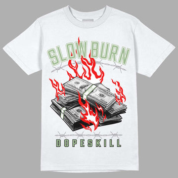 Seafoam 4s DopeSkill T-Shirt Slow Burn Graphic - White 