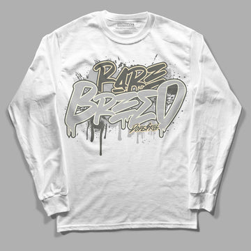 Jordan 4 Retro SE Craft Photon Dust DopeSkill Long Sleeve T-Shirt Rare Breed Graphic Streetwear  - White 