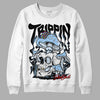 Black Metallic Chrome 6s DopeSkill Sweatshirt Trippin Graphic - White