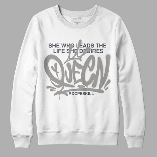Cool Grey 11s DopeSkill Sweatshirt Queen Graphic - White 