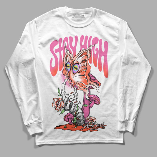 GS Pinksicle 5s DopeSkill Long Sleeve T-Shirt Stay High Graphic - White 