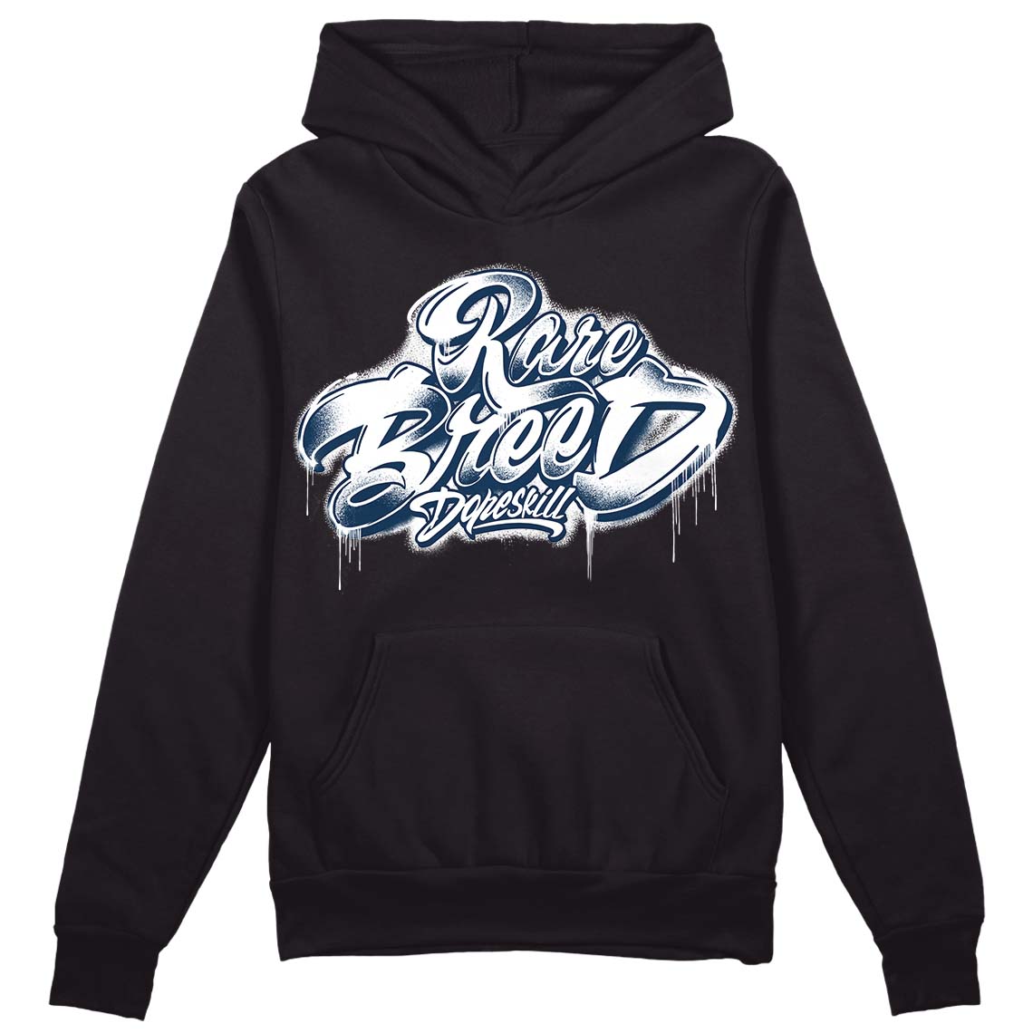 Brave Blue 13s DopeSkill Hoodie Sweatshirt Rare Breed Type Graphic - Black 