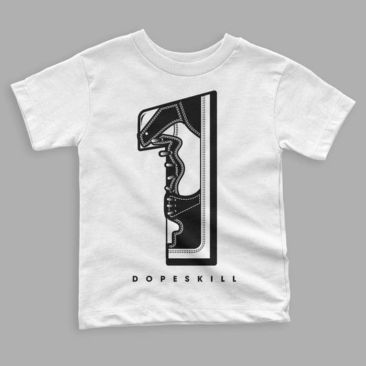 Panda White Black Dunk Low DopeSkill Toddler Kids T-shirt No.1 Graphic - White 