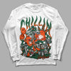 Dunk Low Team Dark Green Orange DopeSkill Long Sleeve T-Shirt Chillin Graphic - White