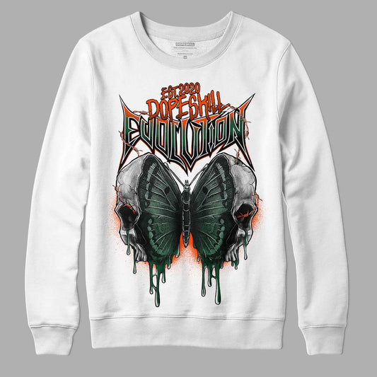 Dunk Low Team Dark Green Orange DopeSkill Sweatshirt DopeSkill Evolution Graphic - White