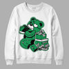 Jordan 1 Low Lucky Green DopeSkill Sweatshirt Bear Steals Sneaker Graphic Streetwear - White 