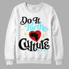 Jordan 5 Aqua DopeSkill Sweatshirt Do It For The Culture Graphic Streetwear - White