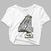 Jordan 4 Retro SE Craft Photon Dust DopeSkill Women's Crop Top No.4 Graphic Streetwear - White 