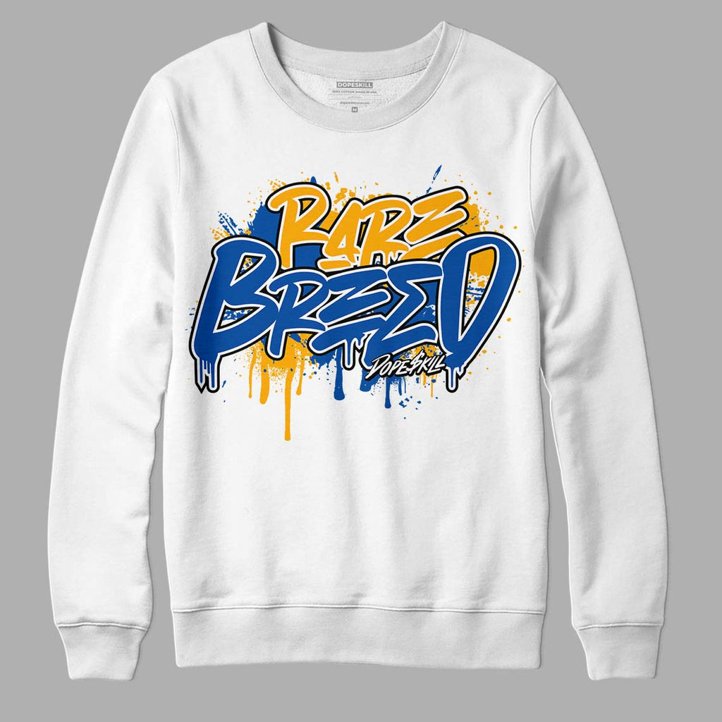 Dunk Blue Jay and University Gold DopeSkill Sweatshirt Rare Breed Graphic Streetwear - White