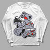 Jordan 13 Retro 'Black Flint' DopeSkill Long Sleeve T-Shirt Bear Steals Sneaker Graphic Streetwear - White 