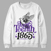 Jordan 13 Court Purple DopeSkill Sweatshirt Juneteenth 1865 Graphic Streetwear - White