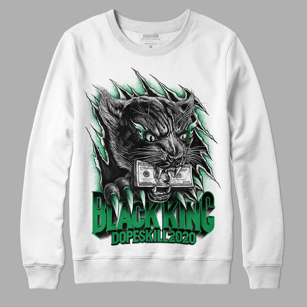 Jordan 6 Rings "Lucky Green" DopeSkill Sweatshirt Black King Graphic Streetwear - White