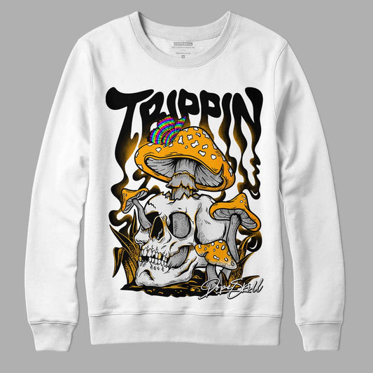 Black Taxi 12s DopeSkill Sweatshirt Trippin Graphic - White 