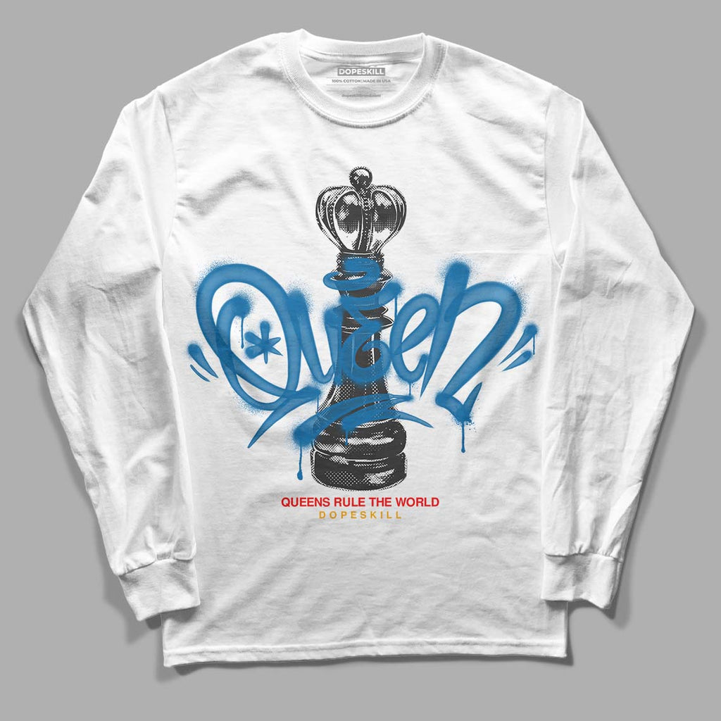 Jordan 4 Retro GS 'Messy Room' DopeSkill Long Sleeve T-Shirt Queen Chess Graphic Streetwear - White