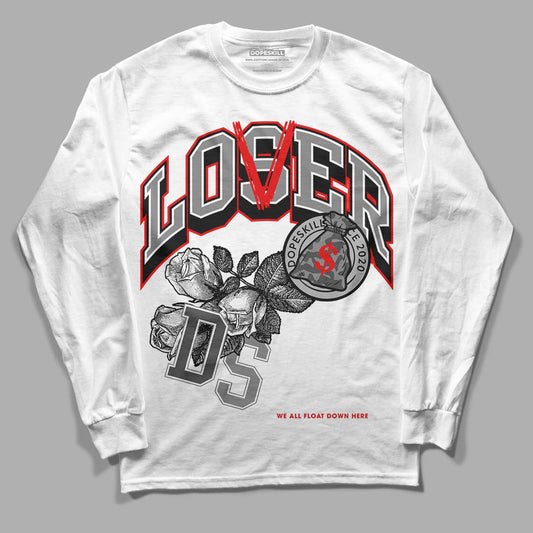 Jordan 5 Retro P51 Camo DopeSkill Long Sleeve T-Shirt Loser Lover Graphic Streetwear - White 