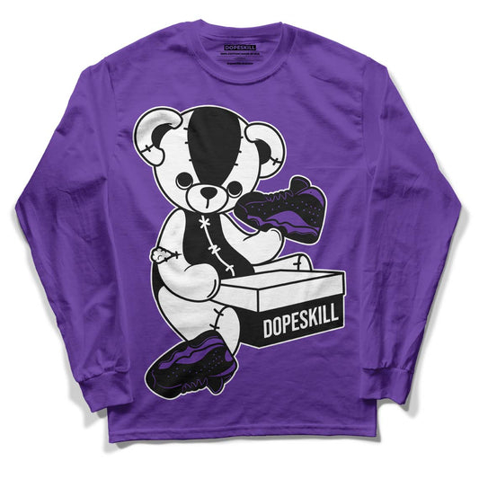 Court Purple 13s DopeSkill Purple Long Sleeve T-Shirt Sneakerhead BEAR Graphic