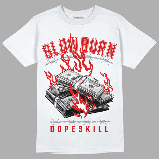 Gym Red 9s DopeSkill T-Shirt Slow Burn Graphic - White 