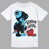 University Blue 13s DopeSkill T-Shirt Broken Heart Graphic - White