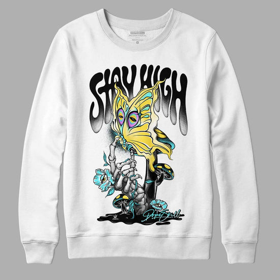 Aqua 5s DopeSkill Sweatshirt Stay High Graphic - White