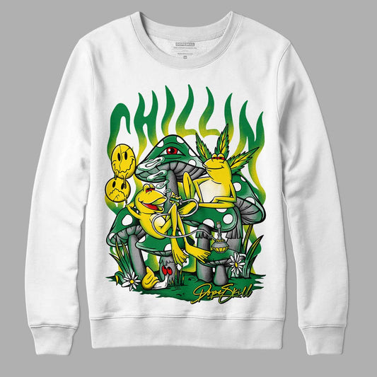 Dunk Low Reverse Brazil DopeSkill Sweatshirt Chillin Graphic - White