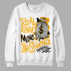 Goldenrod Dunk DopeSkill Sweatshirt Real Ones Move In Silence Graphic - White 