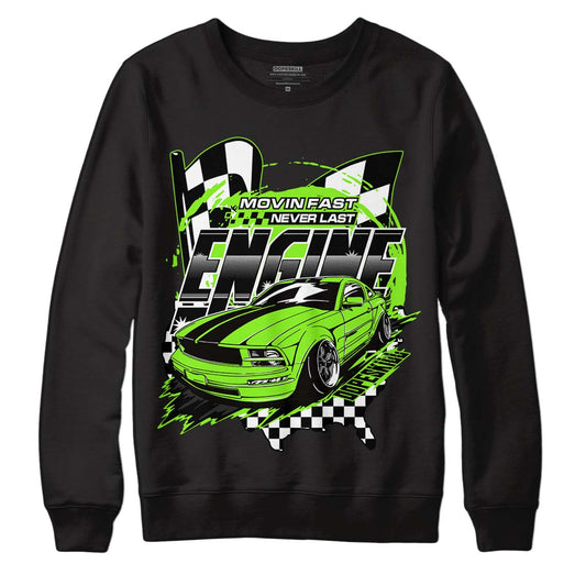 Neon Green Collection DopeSkill Sweatshirt ENGINE Tshirt Graphic - Black