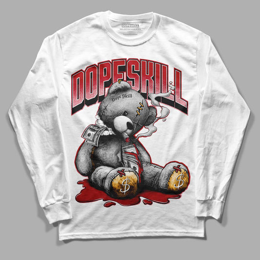 Cardinal 7s DopeSkill Long Sleeve T-Shirt Sick Bear Graphic - White 