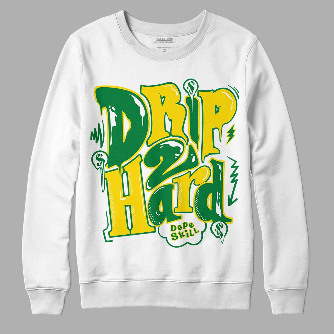 Dunk Low Reverse Brazil DopeSkill Sweatshirt Drip Too Hard Graphic - White