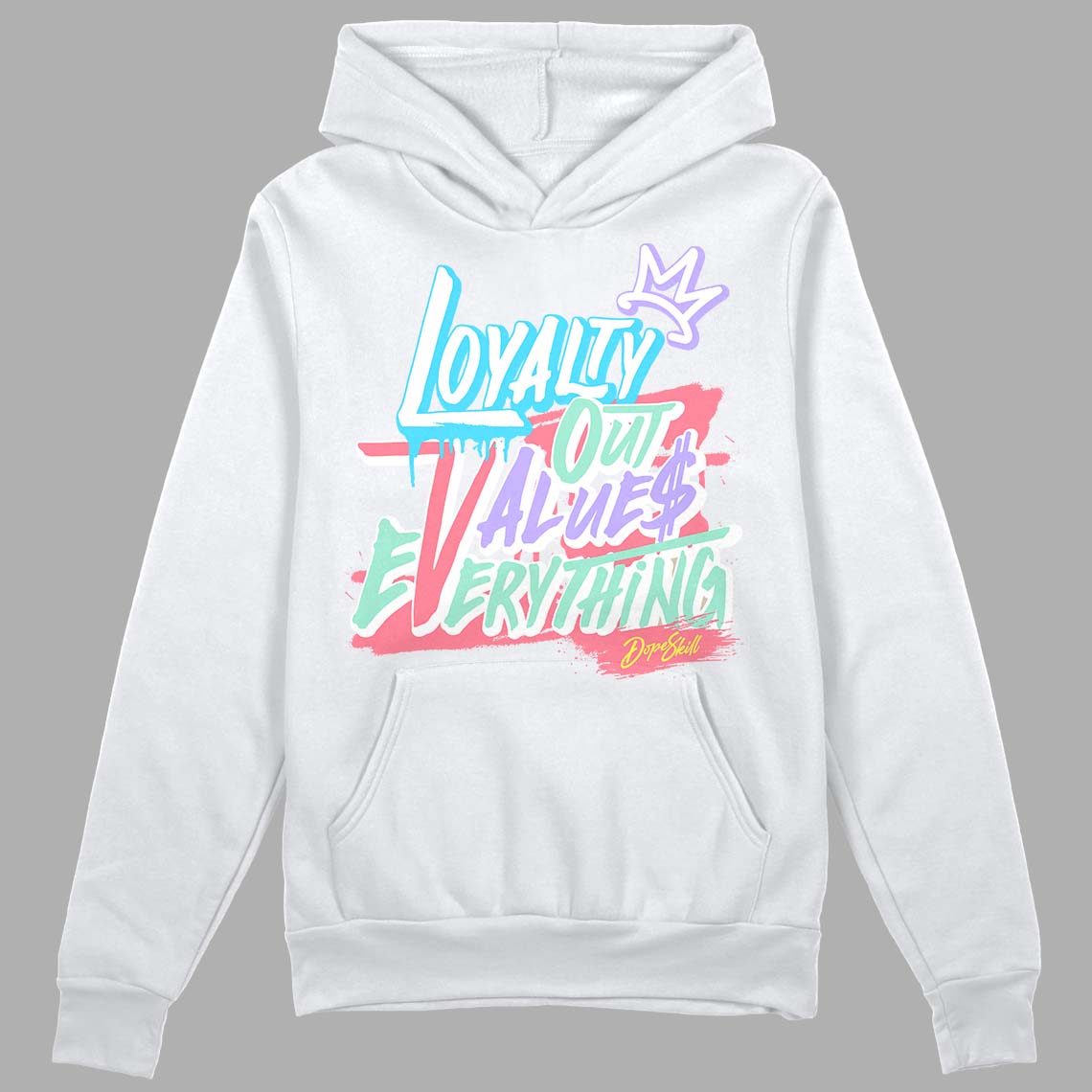 Candy Easter Dunk Low DopeSkill Hoodie Sweatshirt LOVE Graphic - White 