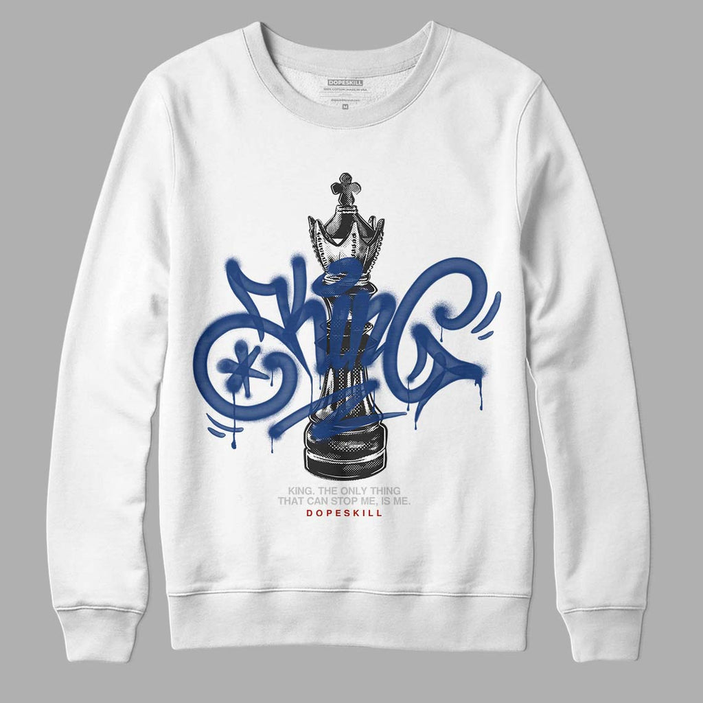 Jordan 13 French Blue DopeSkill Sweatshirt King Chess Graphic Streetwear