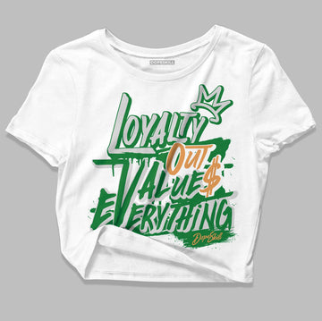 Nike SB x Jordan 4 “Pine Green” DopeSkill Women's Crop Top LOVE Graphic Streetwear - White 